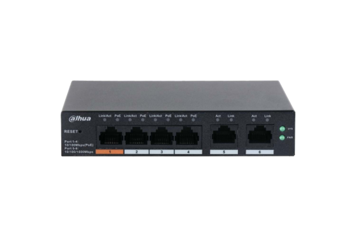 Dahua CS4006-4ET-60 4 Port PoE'li 6 Port Bulut Yönetimli Poe Switch