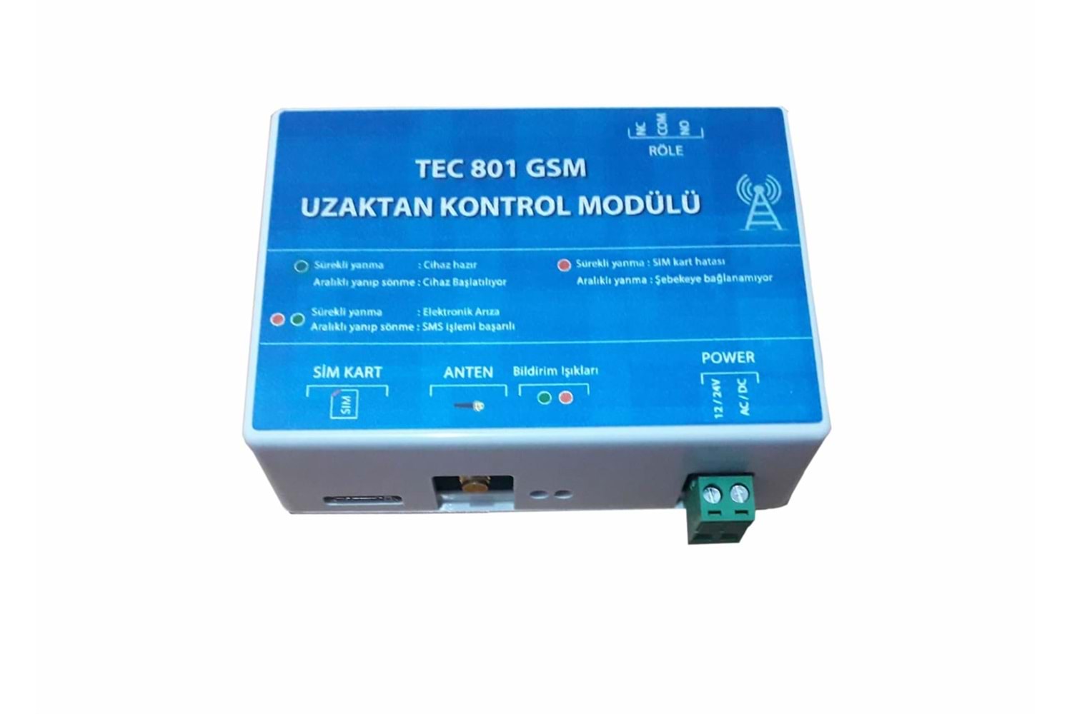 TEC801 Tek Röleli Gsm Uzaktan Kontrol Modülü