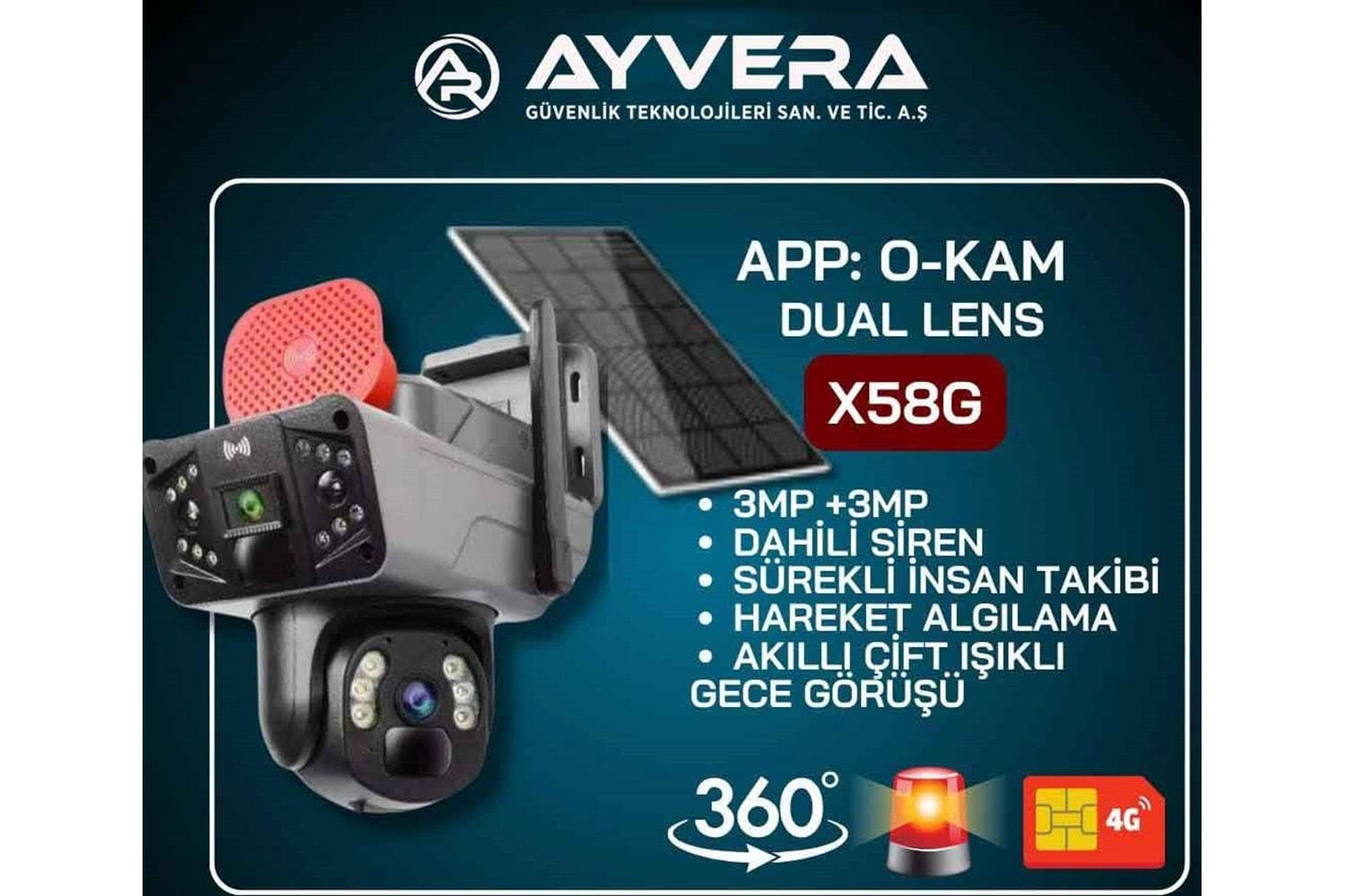 X5 Tech X58G 4G Solar Kamera