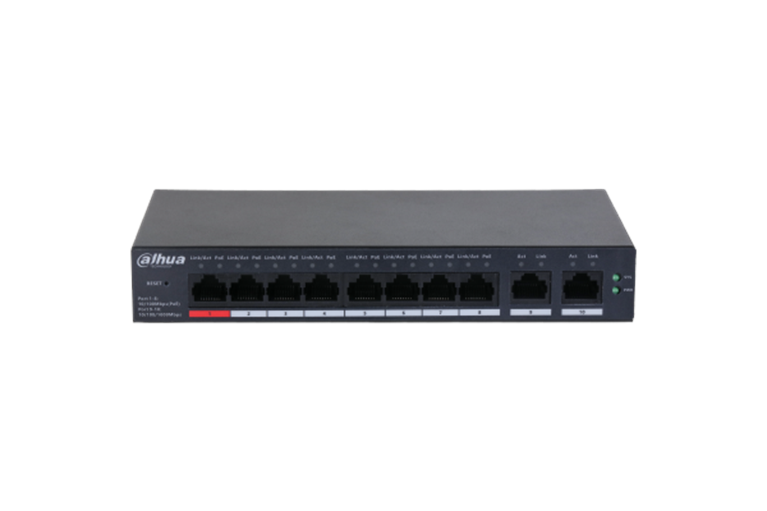 Dahua CS4010-8ET-110 8 Port PoE'li 10 Port Bulut Yönetimli Poe Switch