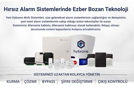 Hybrone HY-IA3008-LED1016 Kablolu 4G Akıllı Hırsız Alarm Seti (Akü Dahil)