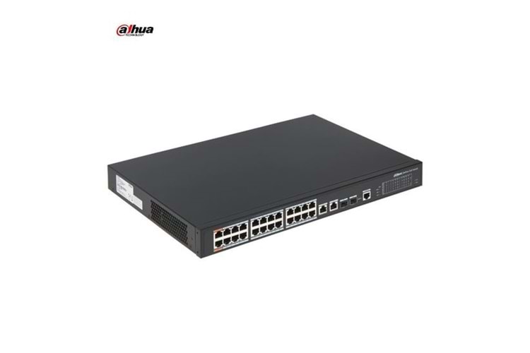 Dahua PFS3226-24ET-240 24 Port Yönetilmeyen Akıllı PoE Switch (24FE PoE + 2GE SFP Kombo )