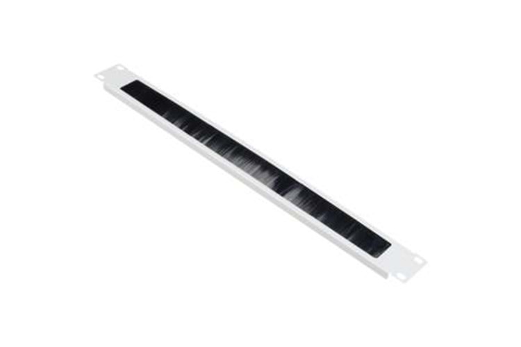 1U 19” Patch Cord Girişi İçin Fırçalı Organizer