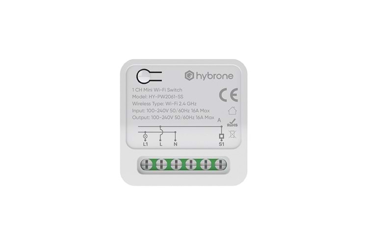 Hybrone HY-PW2061-SS Tekli Buat İçi Akıllı Wi-Fi Mini Anahtar