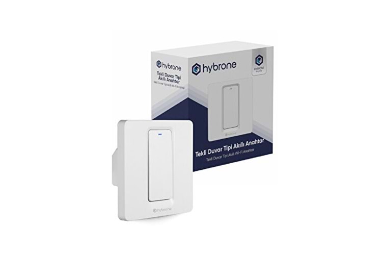 Hybrone HY-PW2081-WS Duvar Tipi Tekli Akıllı Anahtar