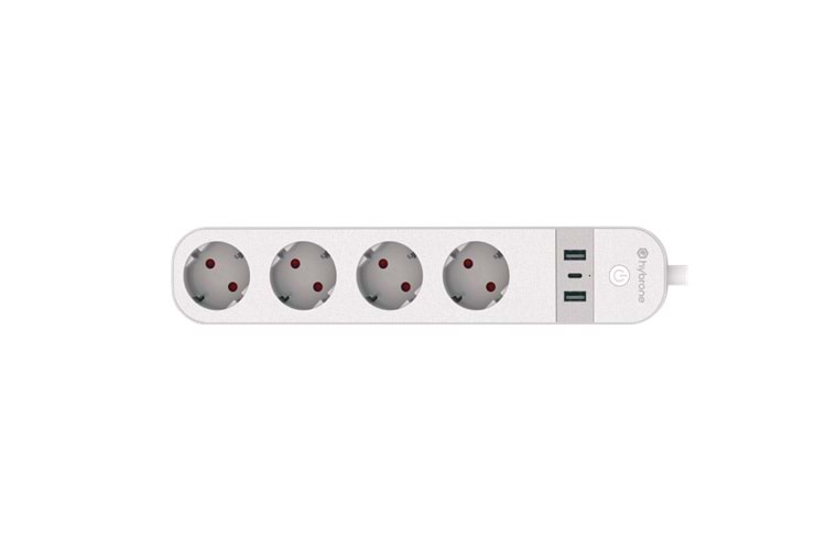 Hybrone HY-PW2051-PU USB'li Dörtlü Akıllı Priz