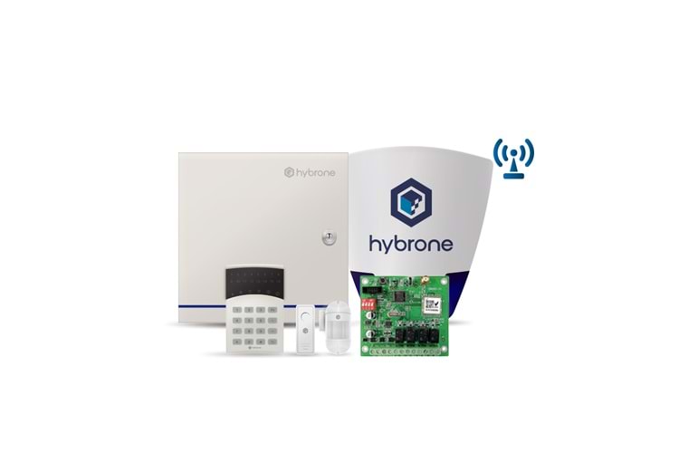 Hybrone HY-IA3008-W-LED16 Kablosuz 4G Akıllı Hırsız Alarm Seti (Akü Dahil)