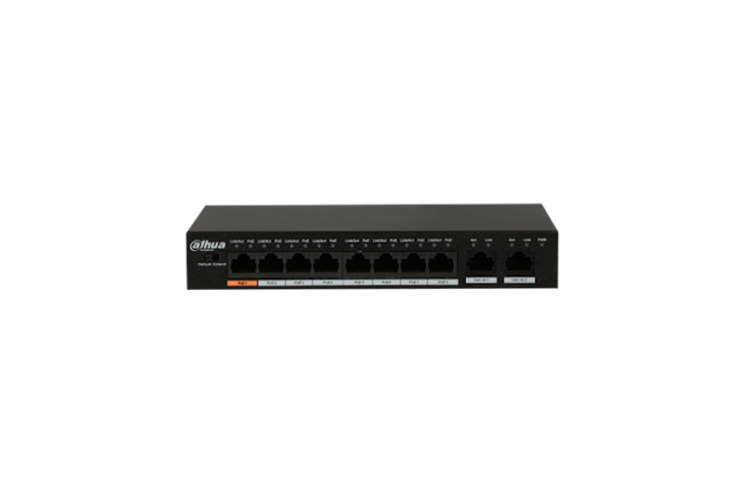 Dahua PFS3010-8GT-96-V2 8 Port Gigabit PoE Switch, (8GE PoE, Toplam 96W PoE)