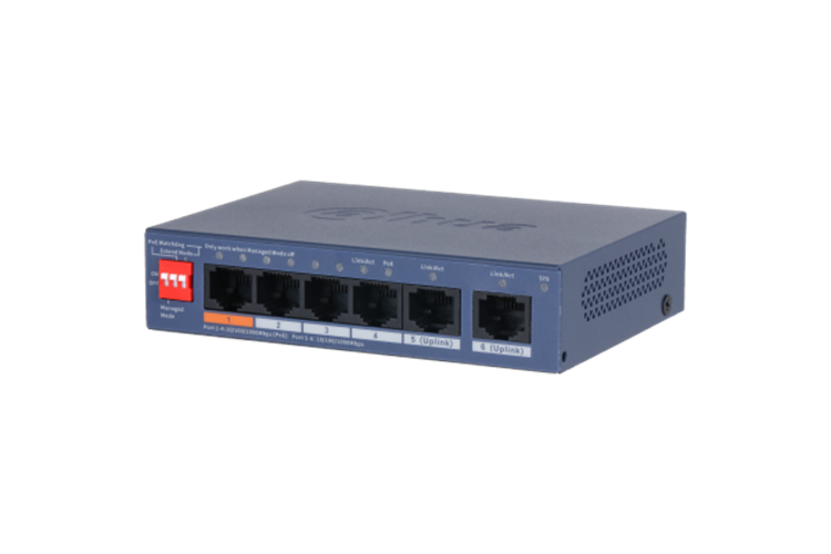 Dahua CS4006-4GT-60 4 Port PoE'li 6 Port Gigabit Bulut Yönetimli Poe Switch