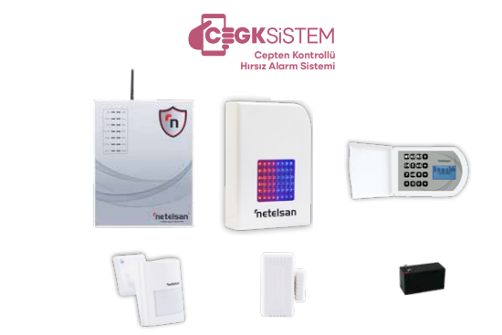 Netelsan Gladiator Serisi NT-3000 Ethernet +Pstnli  Kablolu-Kablosuz  Alarm Seti