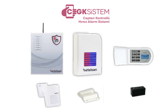 Netelsan Gladiator Serisi NT-5000 Ethernet +Pstnli  Kablolu Alarm Seti