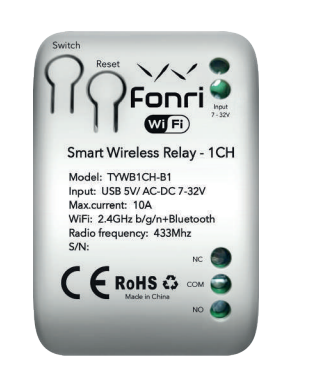 Fonri Wifi Akıllı Tek Kanal Röle
