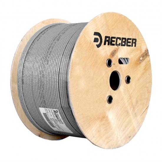 Reçber 4X2X23 Awg Gri %100 Bakır Cat6 Kablo