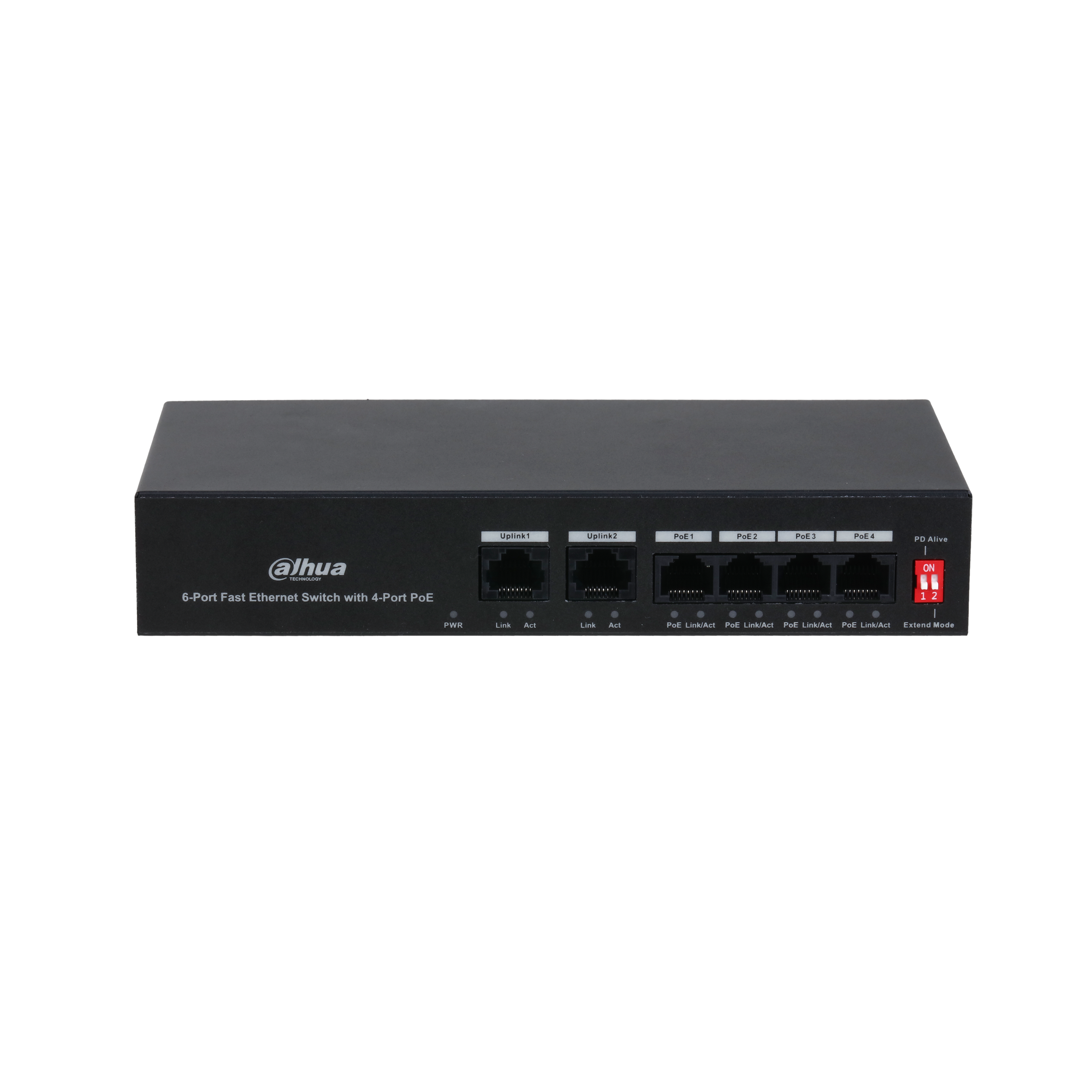 Dahua 3006-4ET-36 4 Port PoE Switch (4FE PoE + 2FE Uplink, Toplam 36W PoE )
