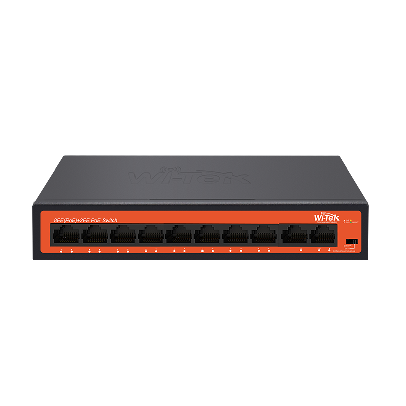 Wİ-TEK WI-PS210H 8FE+2FE 8+2 Economic PoE Switch