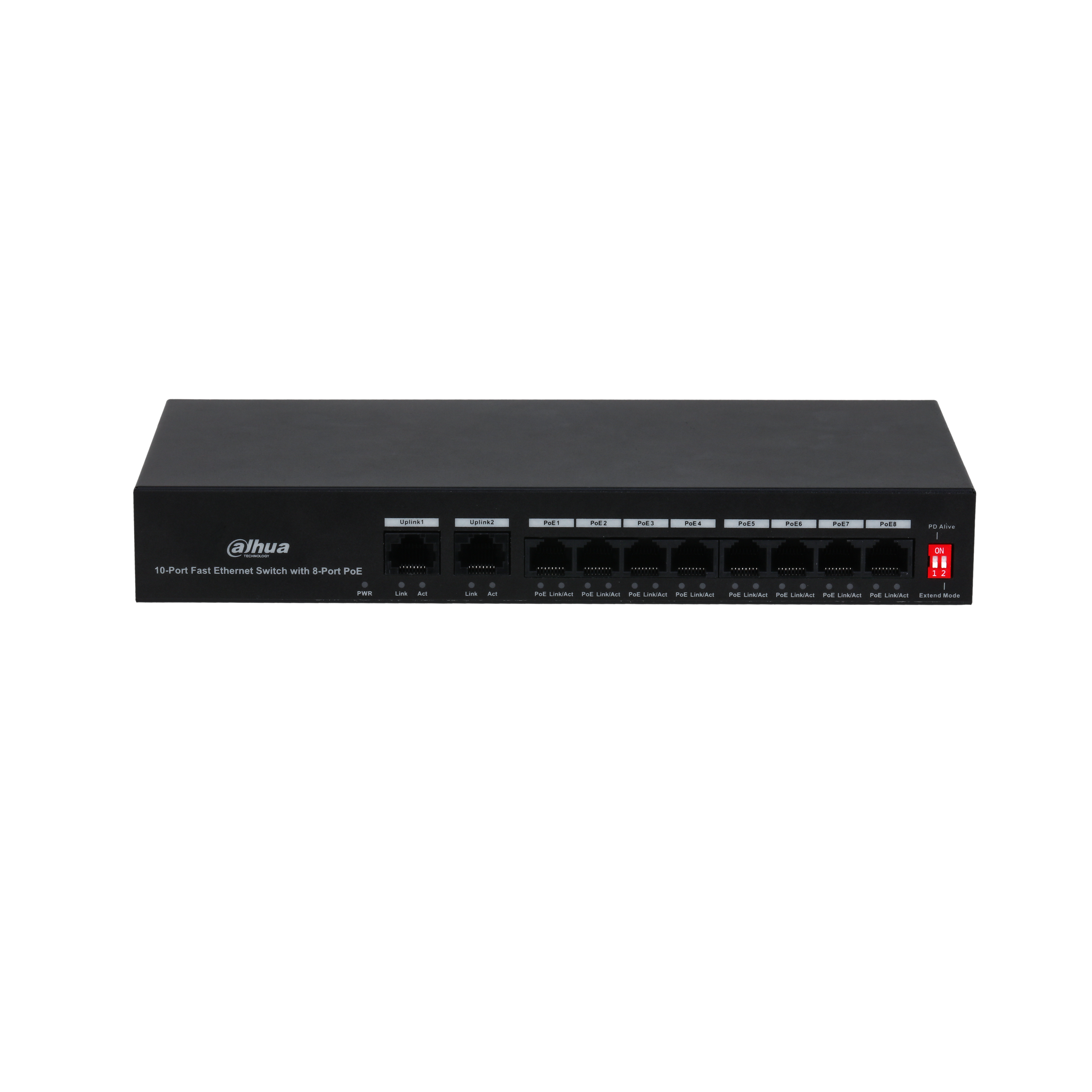 Dahua PFS3010-8ET-65 8 Port PoE Switch, (8FE PoE + 2FE, Toplam 65W PoE)