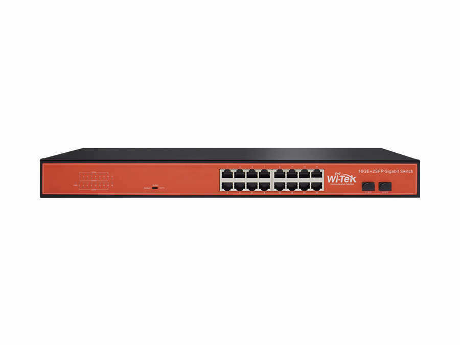 Wİ-TEK SG116F 16GE+2SFP Full Gigabit Ethernet Switch