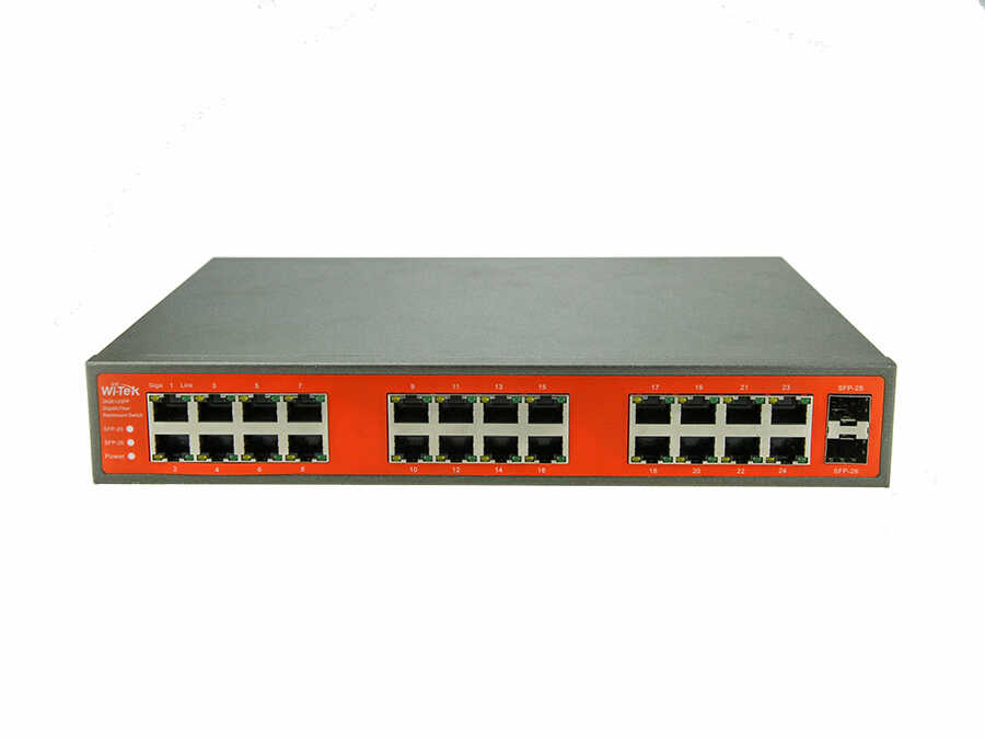 Wİ-TEK SG124F V2 24GE+2SFP Full Gigabit Switch