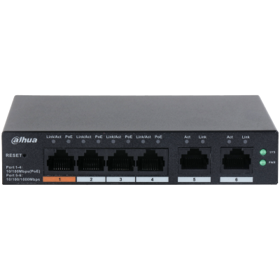 Dahua CS4006-4ET-60 4 Port PoE'li 6 Port Bulut Yönetimli Poe Switch