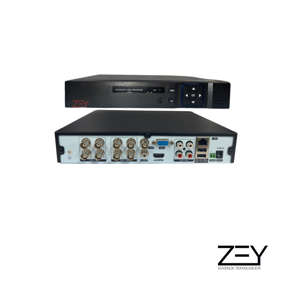 Radem 5080R 8 Kanal 5MP Destekli Xmeye DVR Kayıt Cihazı
