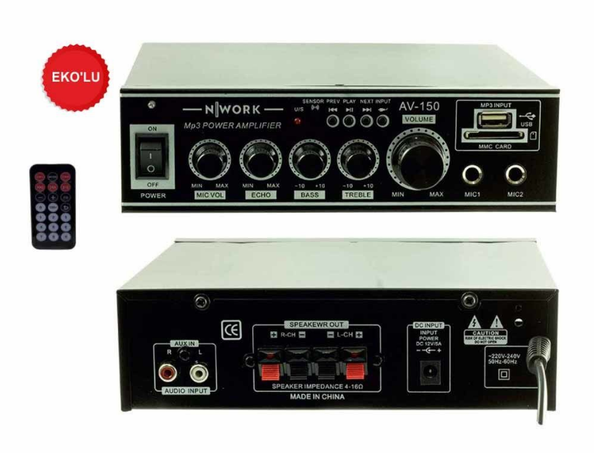 N Work Av-150 Hi-fi Stereo Audio Amplifier