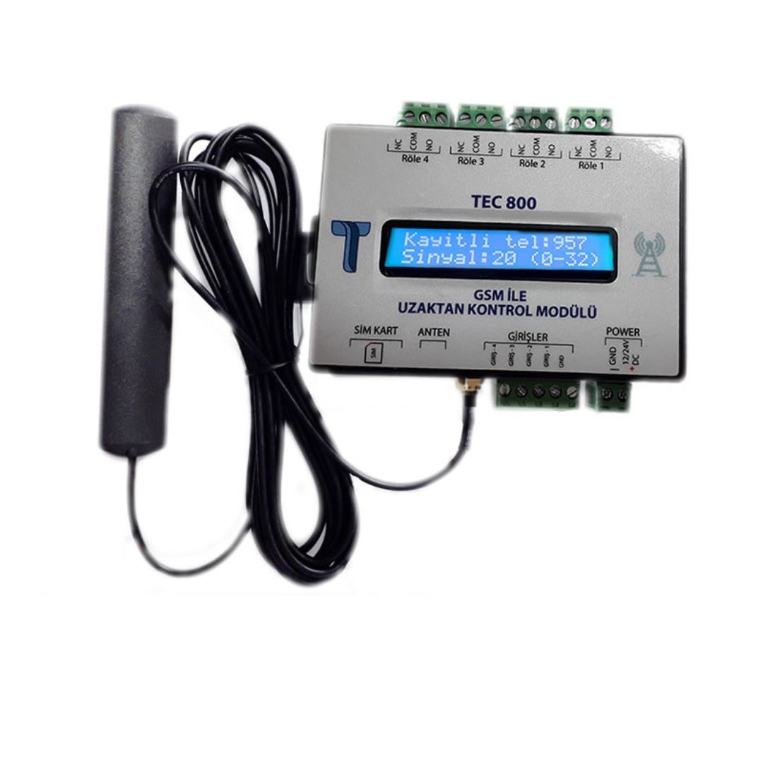 Tec800 4 Röleli  Gsm Uzaktan Kontrol Modülü