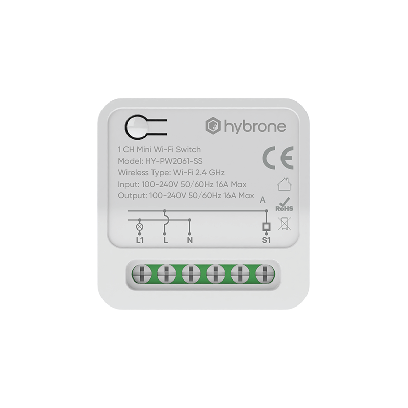 Hybrone HY-PW2061-SS Tekli Buat İçi Akıllı Wi-Fi Mini Anahtar