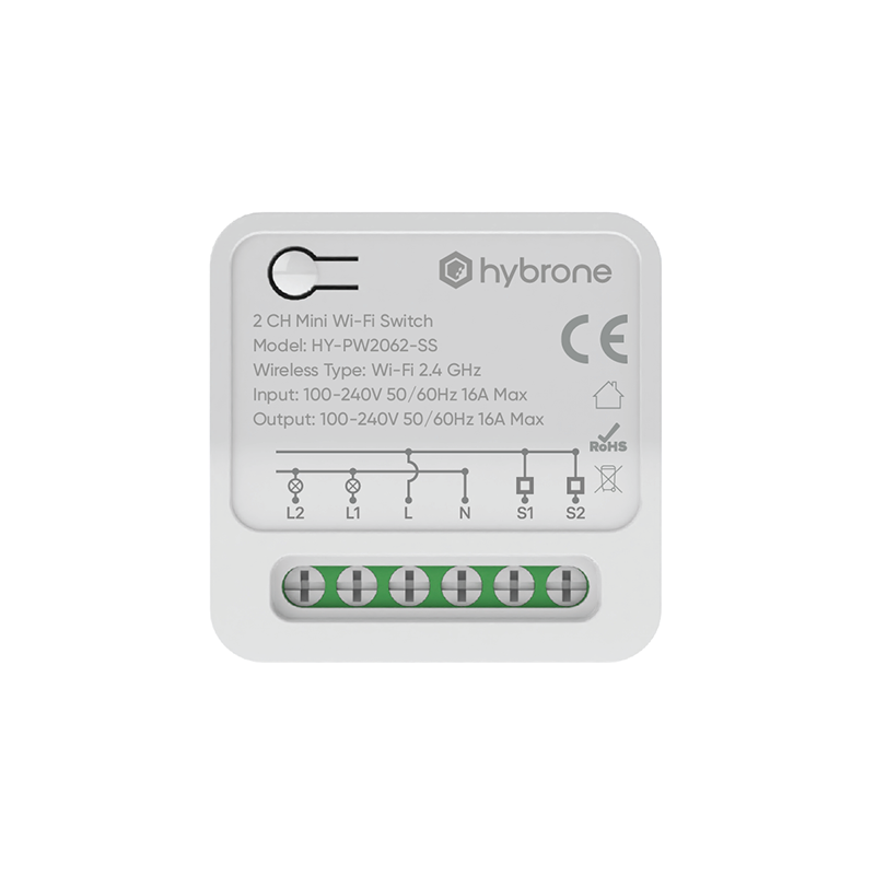 Hybrone HY-PW2062-SS İkili Buat İçi Akıllı Wi-Fi Mini Anahtar