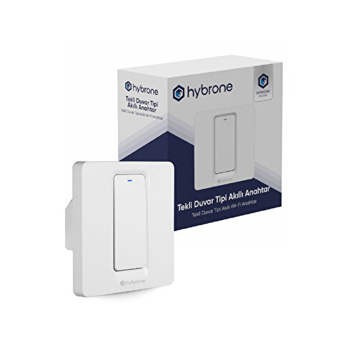 Hybrone HY-PW2081-WS Duvar Tipi Tekli Akıllı Anahtar