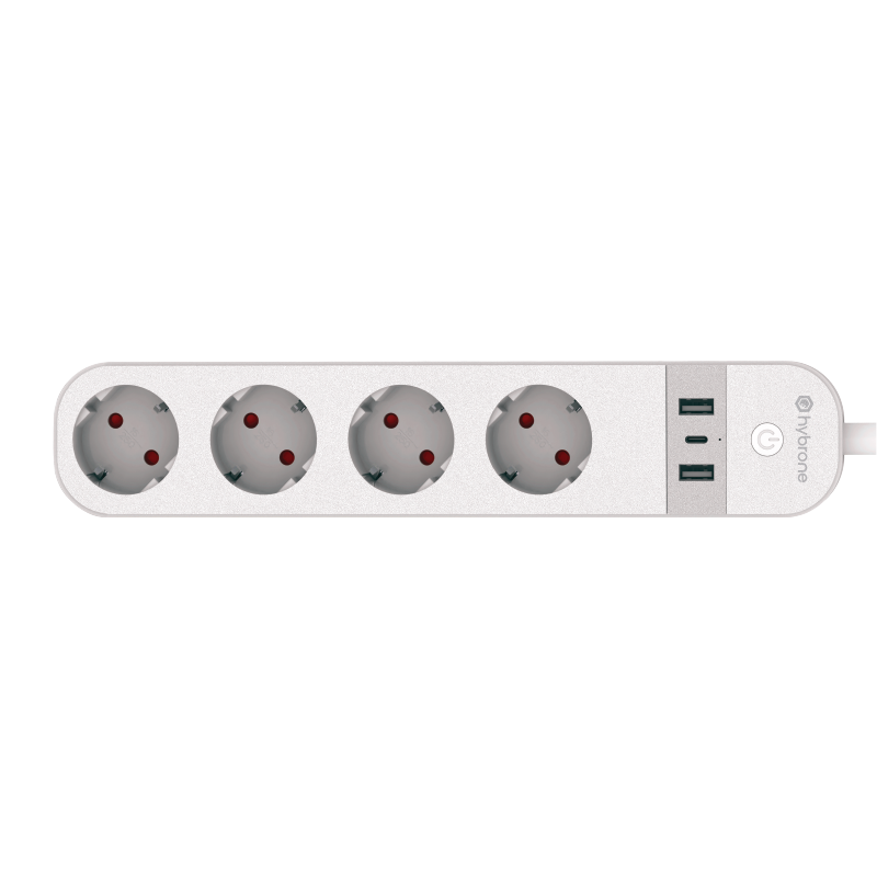 Hybrone HY-PW2051-PU USB'li Dörtlü Akıllı Priz