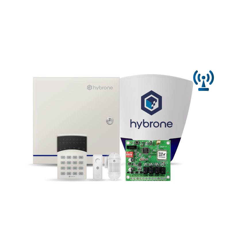 Hybrone HY-IA3008-W-LED16 Kablosuz 4G Akıllı Hırsız Alarm Seti (Akü Dahil)
