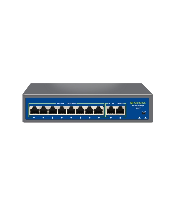 NV 8+2 Uplink Megabit Poe Switch