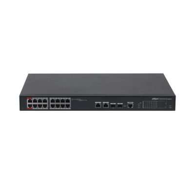 Dahua PFS4218-16ET-240 16-port 100 Mbps + 2-Port Gigabit Yönetilebilir PoE Switch