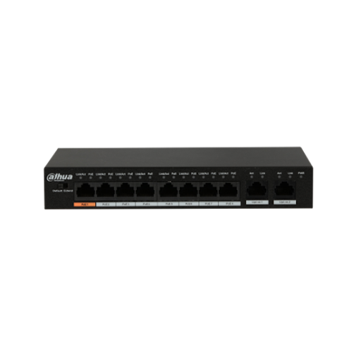 Dahua PFS3010-8GT-96-V2 8 Port Gigabit PoE Switch, (8GE PoE, Toplam 96W PoE)