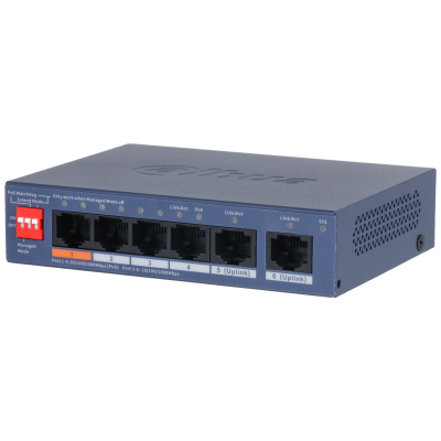 Dahua CS4006-4GT-60 4 Port PoE'li 6 Port Gigabit Bulut Yönetimli Poe Switch